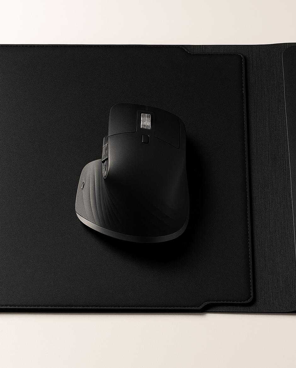 Kanso OneLe Kanso One est un tapis de bureau premium conçu pour améliorer l’organisation, le confort et l’esthétique de votre espace de travail. Alliant design minimaliste et fonctionnalité avancée, il intègre un chargeur sans fil 15W compatible avec tous